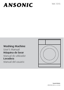 Manual Ansonic WA 1315 Máquina de lavar roupa