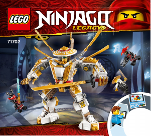 Brugsanvisning Lego set 71702 Ninjago Gylden robot