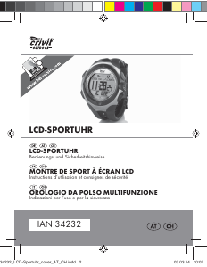 Mode d’emploi Crivit IAN 34232 Montre sport