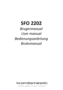 Brugsanvisning Scandomestic SFO 2202 Opvaskemaskine