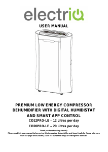 Manual ElectriQ CD12PRO-LE Dehumidifier