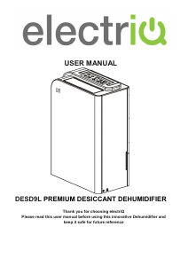 Manual ElectriQ DESD9L Dehumidifier