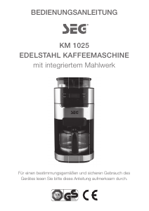 Bedienungsanleitung SEG KM 1025 Kaffeemaschine