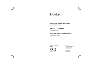 Mode d’emploi Blokker BL-20001 Cafetière