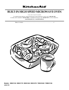 Manual KitchenAid YKBHC109JW0 Microwave