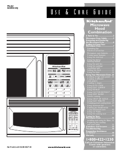 Manual KitchenAid KHMS145JBT0 Microwave