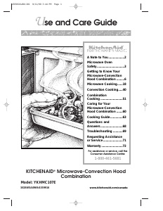 Manual KitchenAid YKHMC107E Microwave