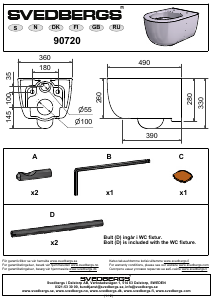 Käyttöohje Svedbergs Alta WC