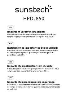 Mode d’emploi Sunstech HPDJ850 Casque