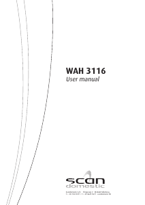 Manual Scandomestic WAH 3116 Washing Machine