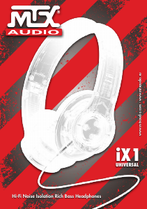 Manual MTX iX1 Headphone