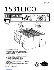 사용 설명서 Parisot 1531LICO 침대틀