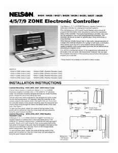 Manual Nelson 8425 ZONE Water Computer