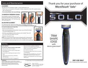 Manual MicroTouch Solo Shaver