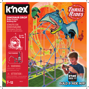 Vadovas K'nex set 28041 Thrill Rides Dinosaur drop