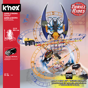 Vadovas K'nex set 34948 Thrill Rides Super cyborg