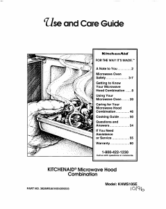 Manual KitchenAid KHMS105EBL0 Microwave