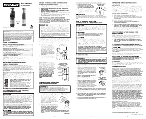 Handleiding First Alert FE5R Brandblusser