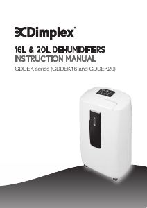 Manual Dimplex GDDEK16 Dehumidifier