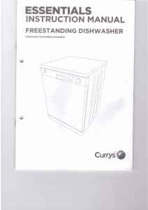 Manual Currys Essentials CDW60B15 Dishwasher