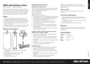 Manual Clas Ohlson WTF30552 Portable Charger