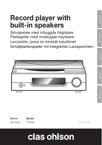 Bruksanvisning Clas Ohlson TT-918 Skivspelare