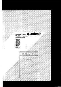 Handleiding Indesit 411 EF Wasmachine