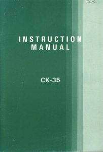 Manual Brother CK-35 Knitting Machine
