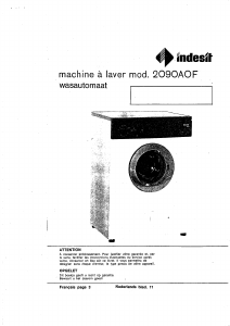 Handleiding Indesit 2090 AOF Wasmachine