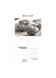 Manual Brandt BPV6221B Hob