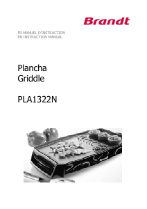 Mode d’emploi Brandt PLA1322N Gril de table