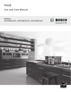 Manual Bosch HCP30E52UC Cooker Hood