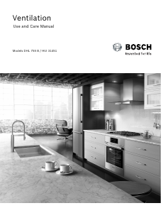 Manual de uso Bosch HUI31451UC Campana extractora