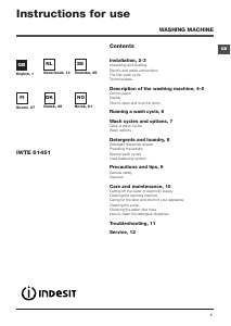 Brugsanvisning Indesit IWTE 61451 Vaskemaskine