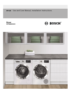 Manual Bosch WTG865H3UC Dryer