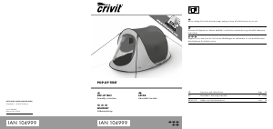 Manual Crivit IAN 104999 Tent