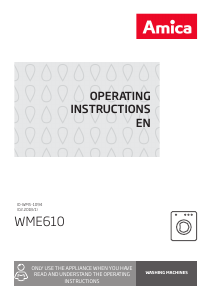 Handleiding Amica WME610 Wasmachine