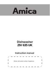 Manual Amica ZIV 635 UK Dishwasher