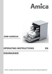 Manual Amica ZWM 428 WE Dishwasher