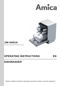 Manual Amica ZIM 466E UK Dishwasher