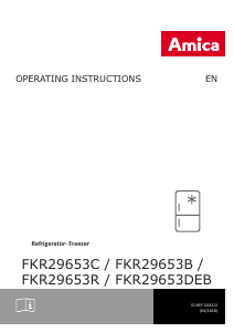 Handleiding Amica FKR29653B Koel-vries combinatie