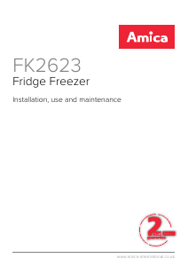 Handleiding Amica FK2623 Koel-vries combinatie