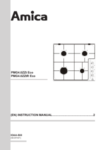 Manual Amica PMG40ZZT Hob