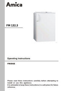 Manual Amica FM132.3 Refrigerator