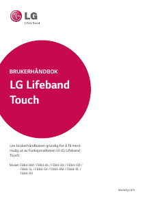 Bruksanvisning LG FB84-BL Lifeband Touch Aktivitetssporing