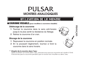 Mode d’emploi Pulsar PS9635X1 Regular Montre