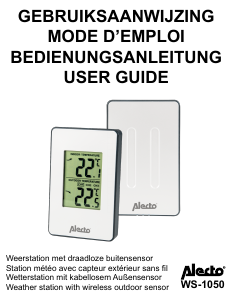 Bedienungsanleitung Alecto WS-1050 Wetterstation