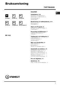 Brugsanvisning Indesit WI 102 Vaskemaskine