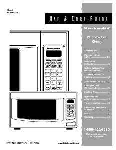 Manual KitchenAid KCMS135HBT0 Microwave