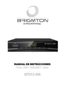 Manual de uso Brigmton BTDT2-918 Receptor digital